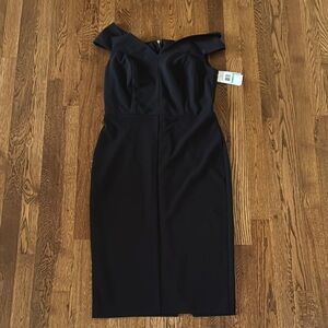 NWT ECI Women’s Elegant Black Off-Shoulder Dress Size 8